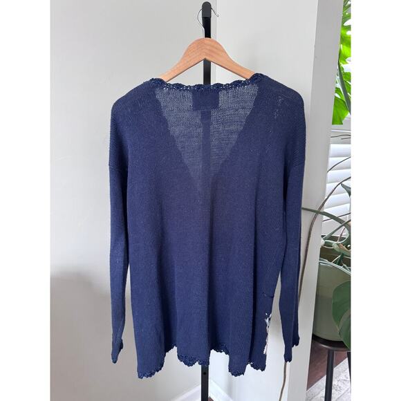 Heirloom Collectibles Floral and Bow Cardigan - Picture 3 of 3